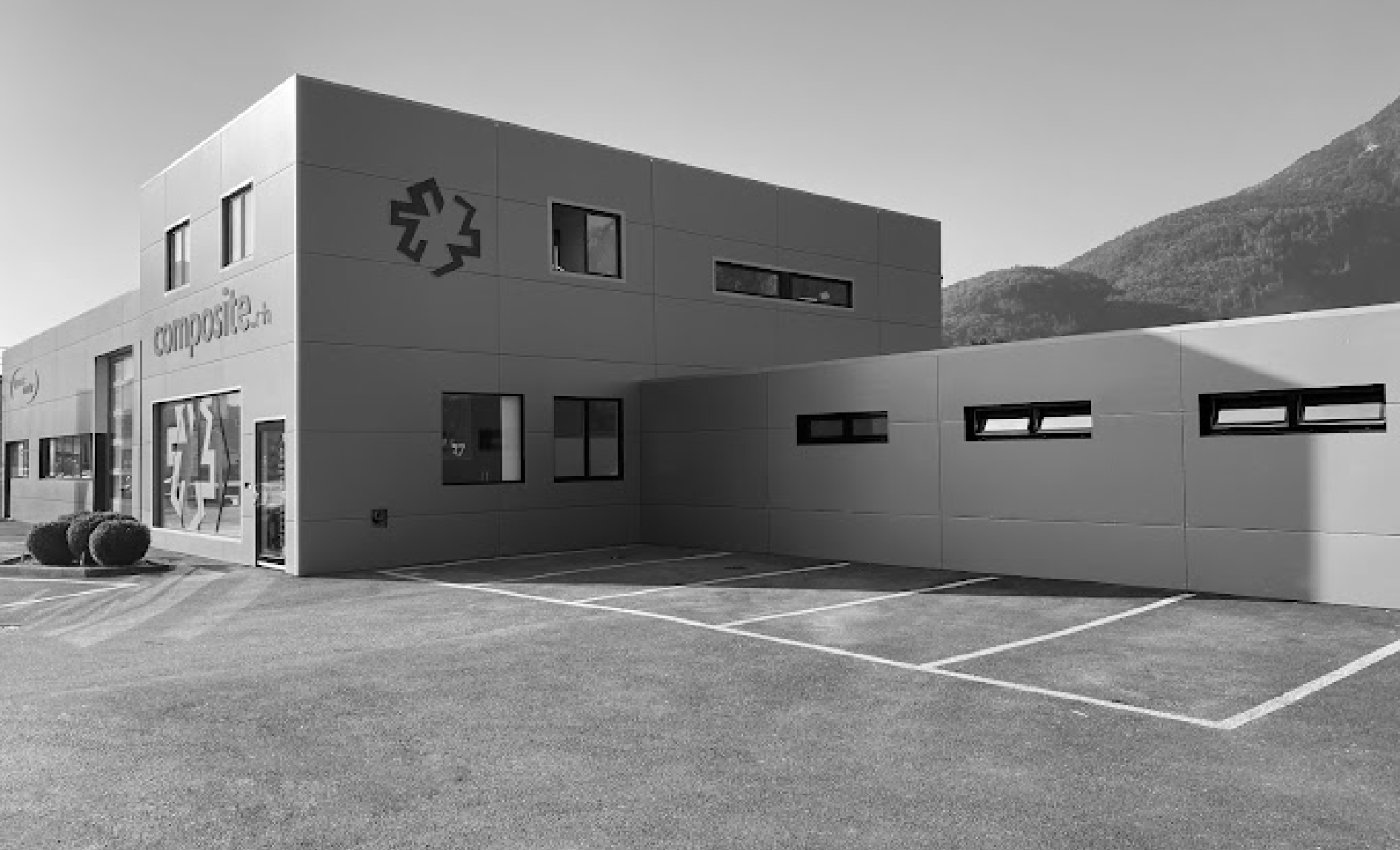 Le bâtiment de composite.ch à Collombey